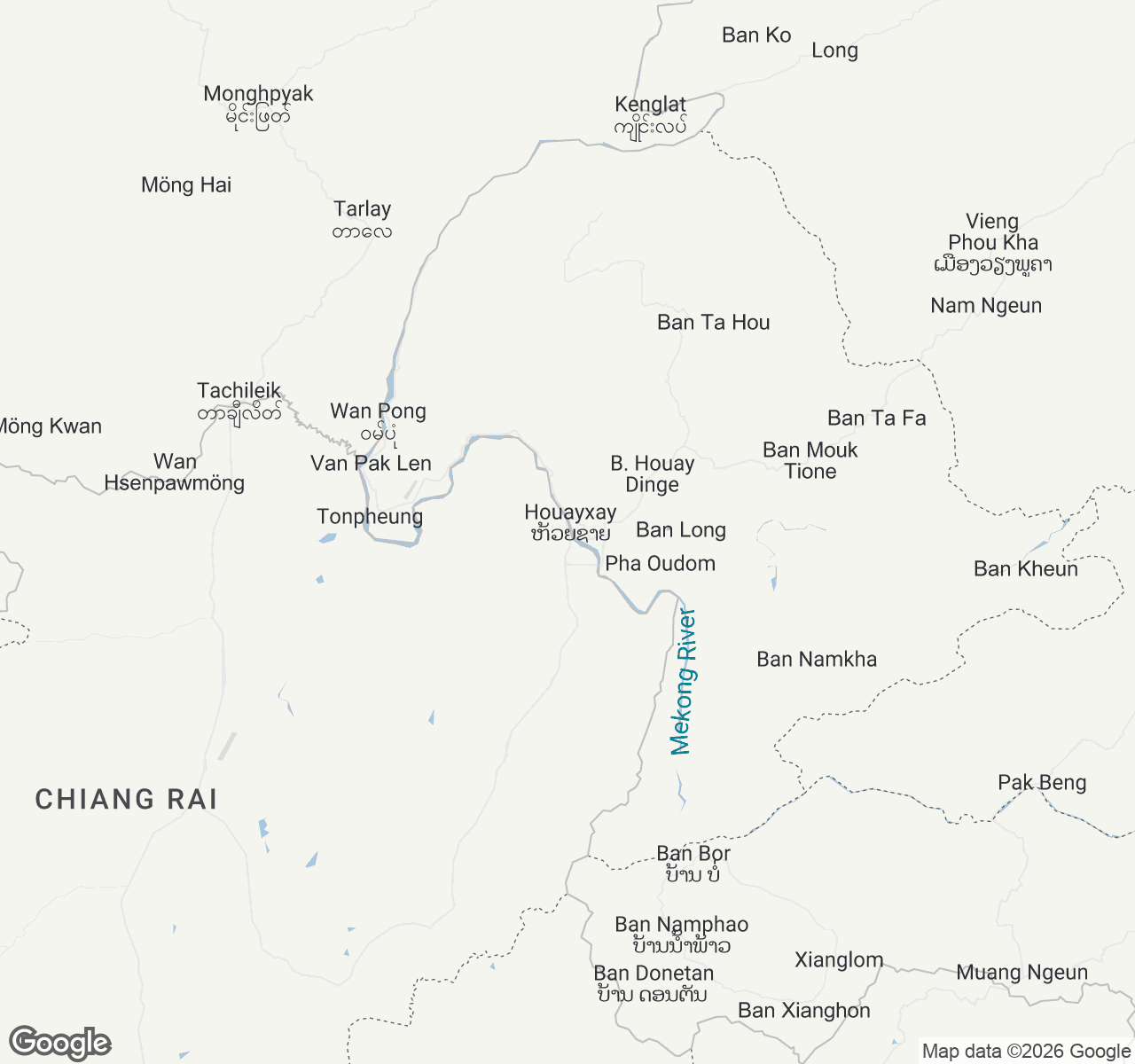Map of Chiang Khong